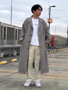 「JUNRED（ジュンレッド）のアイテム（スウェット）」を使った、EIJIさん（メンズ・173cm）の冬コーディネート