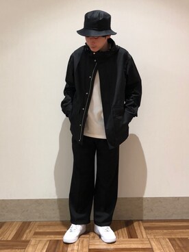 「JUNRED（ジュンレッド）のアイテム（マウンテンパーカー）」を使った、EIJIさん（メンズ・173cm）の冬コーディネート