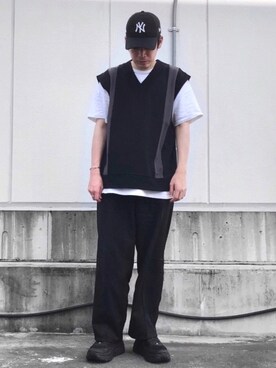 「JUNRED（ジュンレッド）のアイテム（その他トップス）」を使った、EIJIさん（メンズ・173cm）の夏コーディネート