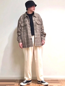 「INFIELDER DESIGN（インフィールダーデザイン）のアイテム」を使った、EIJIさん（メンズ・173cm）の秋コーディネート