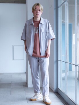 「新作」｜「アイテム（その他）」を使った、EIJIさん（メンズ・173cm）の春コーディネート