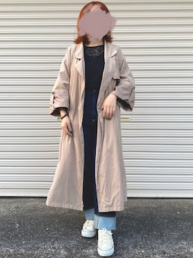 「CONVERSE（コンバース）のconverse（コンバース） ALL STAR OX（オールスターOX）（スニーカー）」を使った、shiiiioriさん（レディース・150cm）の春コーディネート