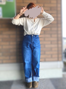 「アイテム（ローファー、グリーン系）」を使った、shiiiioriさん（レディース・150cm）の春コーディネート