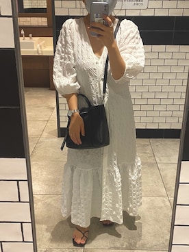 「MARC JACOBS（マークジェイコブス）のアイテム（トートバッグ）」を使った、shiiiioriさん（レディース・150cm）の夏コーディネート