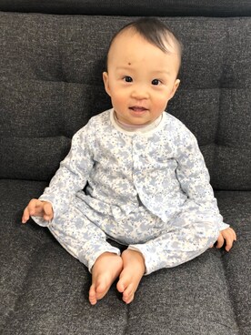 「PETIT BATEAU（プチバトー）のアイテム（パンツ）」を使った、kotorihiさん（キッズ・90cm）の春コーディネート