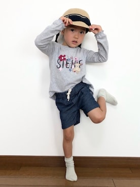「RAGMART（ラグマート）のアイテム（帽子）」を使った、kotorihiさん（キッズ・90cm）の春コーディネート