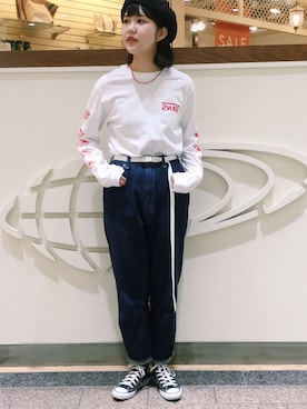 「orslow」｜「アイテム（ハンチング/ベレー帽）」を使った、nishikawaさん（レディース・166cm）の冬コーディネート