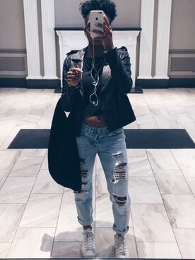「sneakers」｜「アイテム（その他アウター）」を使った、BilliBrookさん（レディース・165cm）の夏コーディネート