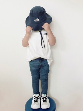 「ザノースフェイス」｜18:)さん（キッズ・90cm）の春コーディネート