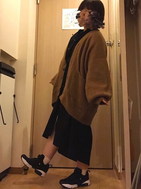 「福袋コーデ」｜「アイテム（シャツワンピース）」を使った、saku39さん（レディース・148cm）の秋コーディネート