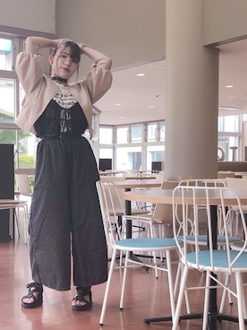 「one after another NICE CLAUP（ワンアフターアナザーナイスクラップ）のアイテム（ブルゾン）」を使った、アイさん（レディース・156cm）の春コーディネート