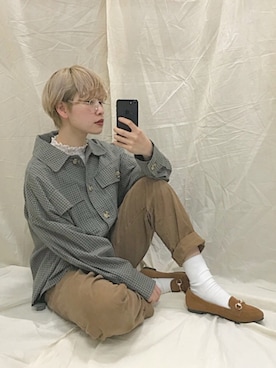 「kutir（クティール）のアイテム（その他アウター）」を使った、mahoさん（レディース・159cm）の春コーディネート
