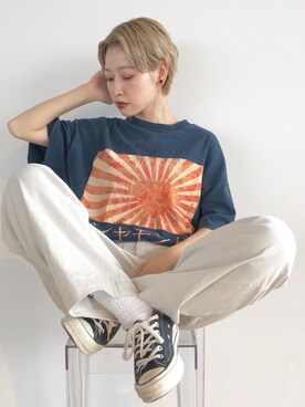 「Diamond SUPPLY CO.（ダイアモンドサプライ）のアイテム」を使った、mahoさん（レディース・159cm）の夏コーディネート