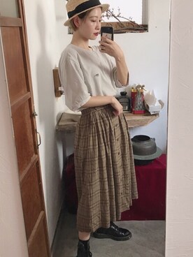「Scye（サイ）のアイテム」を使った、mahoさん（レディース・159cm）の夏コーディネート