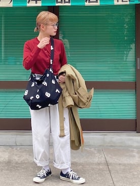 「やっぱりストリートが好き」｜「アイテム（トレンチコート）」を使った、mahoさん（レディース・159cm）の秋コーディネート