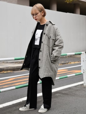 「kutir（クティール）のアイテム（その他アウター）」を使った、mahoさん（レディース・159cm）の冬コーディネート