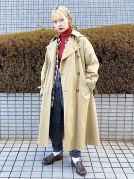 「Guess（ゲス）のアイテム」を使った、mahoさん（レディース・159cm）の冬コーディネート