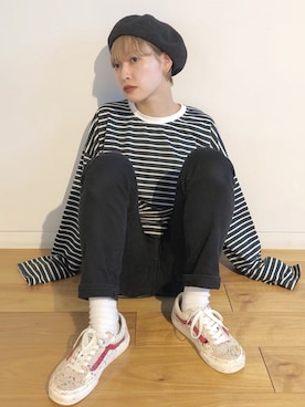 「mixxmixのアイテム」を使った、mahoさん（レディース・159cm）の秋コーディネート