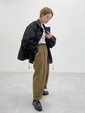 「Columbia Black Label（コロンビアブラックレーベル）のアイテム（ジャケット/アウター）」を使った、mahoさん（レディース・159cm）の秋コーディネート