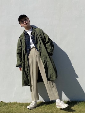 「Chico（チコ）のアイテム（ジャケット/アウター）」を使った、mahoさん（レディース・159cm）の秋コーディネート