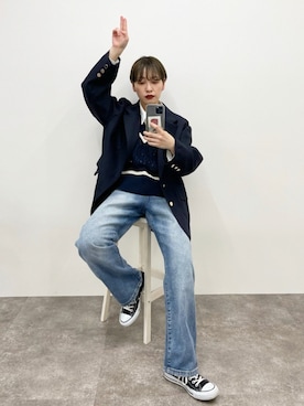「epnok（エプノック）のアイテム（ジャケット/アウター）」を使った、mahoさん（レディース・159cm）の春コーディネート