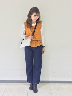 「Kastane」｜「アイテム（ブーティ）」を使った、itabaさん（レディース・160cm）の春コーディネート