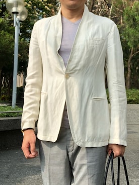 「HUGO BOSS（ヒューゴボス）のアイテム（Tシャツ/カットソー）」を使った、rainbowbeatleさん（メンズ・180cm）の春コーディネート