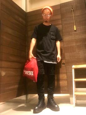 「diesel denim」｜Te2さん（メンズ・174cm）の夏コーディネート