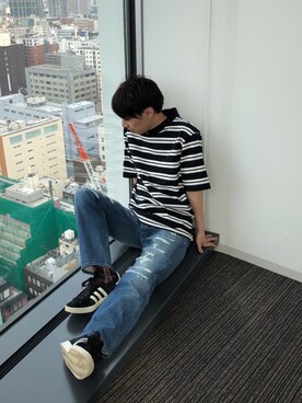 「SEVENDAYS=SUNDAY（セブンデイズサンデイ）のアイテム（シューズ）」を使った、JuuuuunJunさん（メンズ・172cm）の春コーディネート