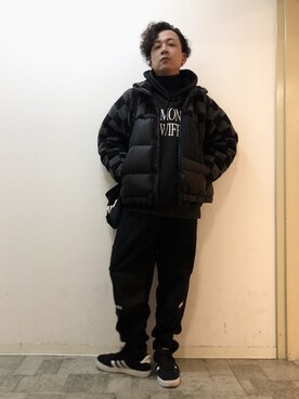 「DISCOVERED（ディスカバード）のアイテム（ジャケット/アウター）」を使った、チャムさん（メンズ・168cm）の冬コーディネート