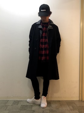 「VANQUISH（ヴァンキッシュ）のアイテム（ジャケット/アウター）」を使った、チャムさん（メンズ・168cm）の冬コーディネート