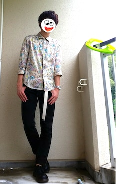 「Sputnik（スプートニク）のアイテム」を使った、うめGRさん（メンズ・169cm）の夏コーディネート