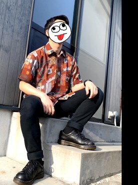 「チャイハネ（チャイハネ）のアイテム（リング）」を使った、うめGRさん（メンズ・169cm）の春コーディネート