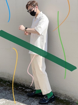 「UNIQLO+J」｜坂口 寿一朗さん（メンズ・172cm・20代）の春コーディネート