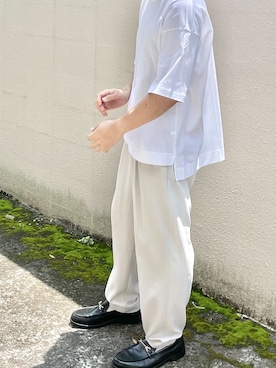 「UNIQLO+J」｜坂口 寿一朗さん（メンズ・172cm・20代）の春コーディネート