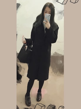 「H&M（エイチ・アンド・エム）のアイテム（ダッフルコート）」を使った、iocさん（レディース・158cm）の冬コーディネート