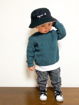 akishiさん（キッズ・80cm）の冬コーディネート