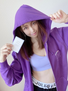 「トレーニング」｜「アイテム（スウェットパンツ）」を使った、Megminさん（レディース・170cm）の春コーディネート