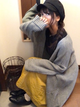 「マスタードイエロー」｜みやりさん（レディース・160cm）の春コーディネート