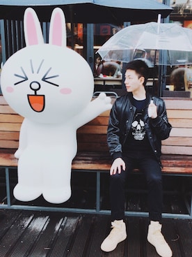 「5cm（ファイブシーエム）のアイテム（ジャケット/アウター）」を使った、Rumicさん（メンズ・175cm）の冬コーディネート