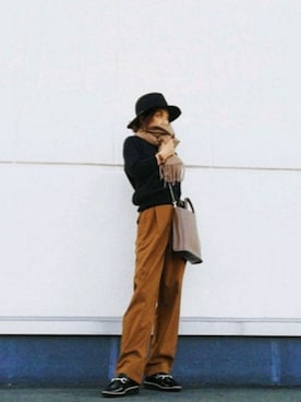 「MILOS（ミロス）のアイテム（帽子）」を使った、naturalcolorさん（レディース・151cm）の秋コーディネート