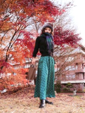 「topic luxe（トピックラックス）のアイテム」を使った、naturalcolorさん（レディース・151cm）の秋コーディネート