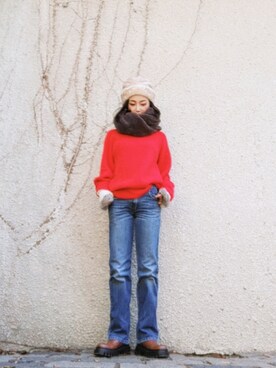 「PRIVATE LABEL（プライベートレーベル）のアイテム」を使った、naturalcolorさん（レディース・151cm）の冬コーディネート