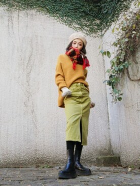 「PRIVATE LABEL（プライベートレーベル）のアイテム」を使った、naturalcolorさん（レディース・151cm）の冬コーディネート