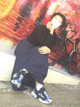 「one after another NICE CLAUP（ワンアフターアナザーナイスクラップ）のアイテム（ハンチング/ベレー帽）」を使った、kさん（レディース・159cm）の春コーディネート