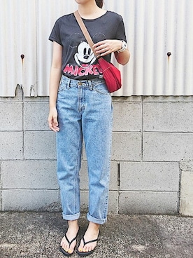 「ミッキーT」｜「アイテム（ビーチサンダル）」を使った、meikoさん（レディース・160cm）の夏コーディネート