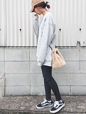 「コーデュロイキャップ」｜meikoさん（レディース・160cm）の秋コーディネート