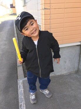 「ＧＷ」｜「アイテム（オールインワン・サロペット）」を使った、Ӧtӧ.maӧさん（キッズ・100cm）の春コーディネート