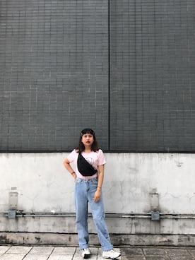 「TOMMY（トミー）のアイテム（バッグ）」を使った、Pipiさん（レディース・160cm）の夏コーディネート