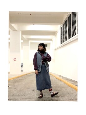 「PULL&BEAR（プルアンドベア）のアイテム（アンサンブル）」を使った、Pipiさん（レディース・160cm）の冬コーディネート